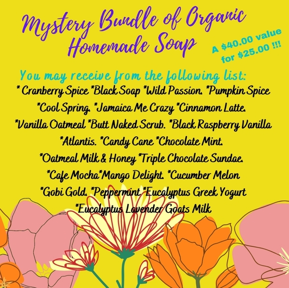 MYSTERY BUNDLE SOAP (5 Assorted Organic Bars) - Picture 3 of 4